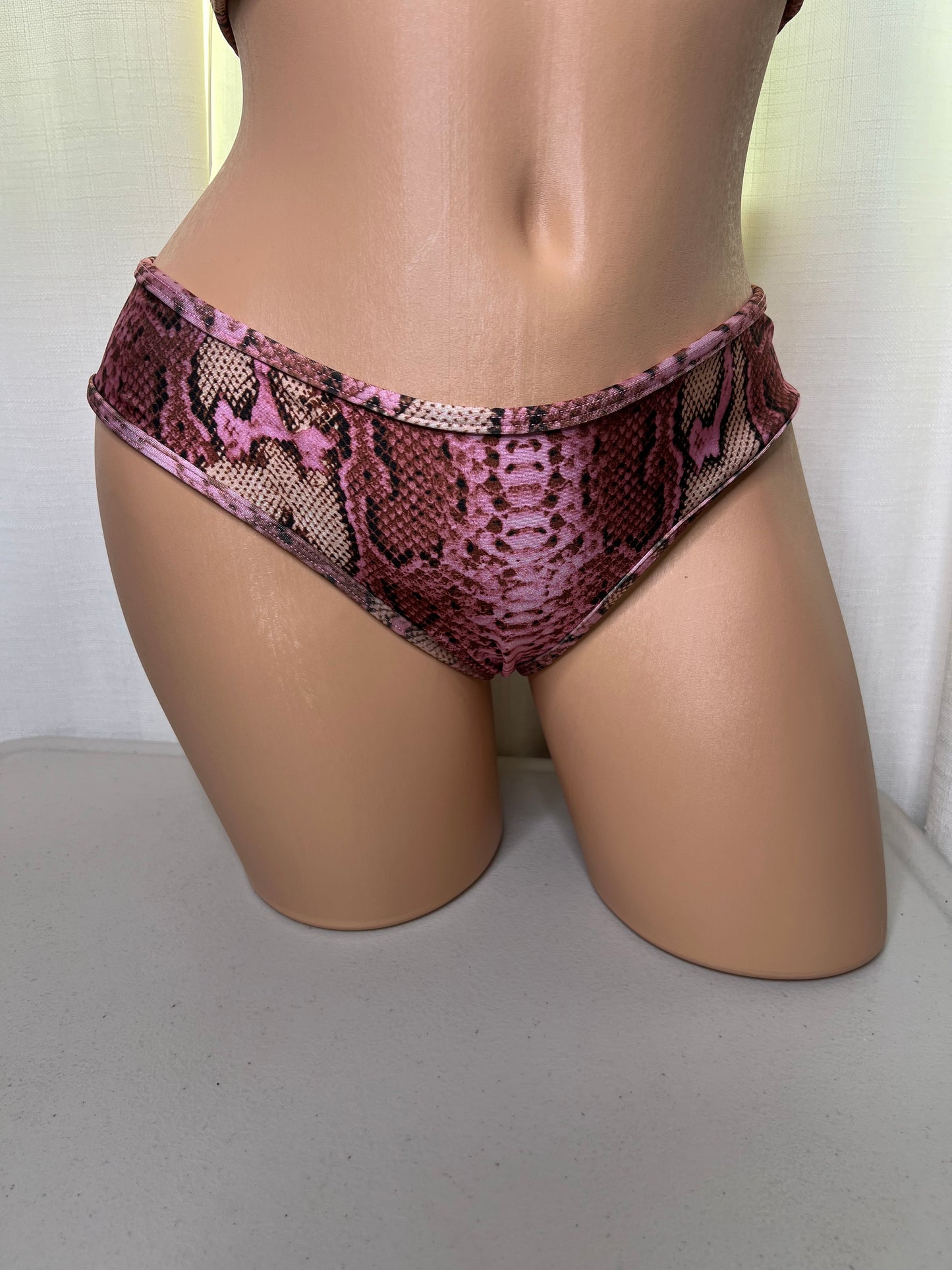Snake Print Corset Swim Wear Set