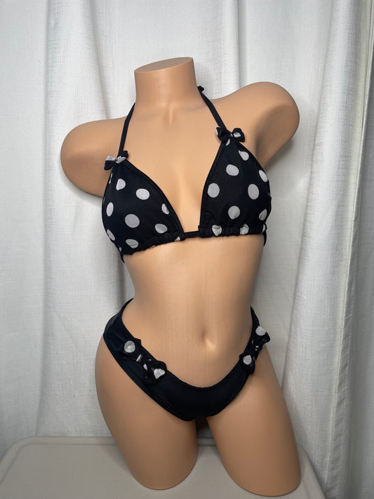 Black & White Polka Dot with Bows