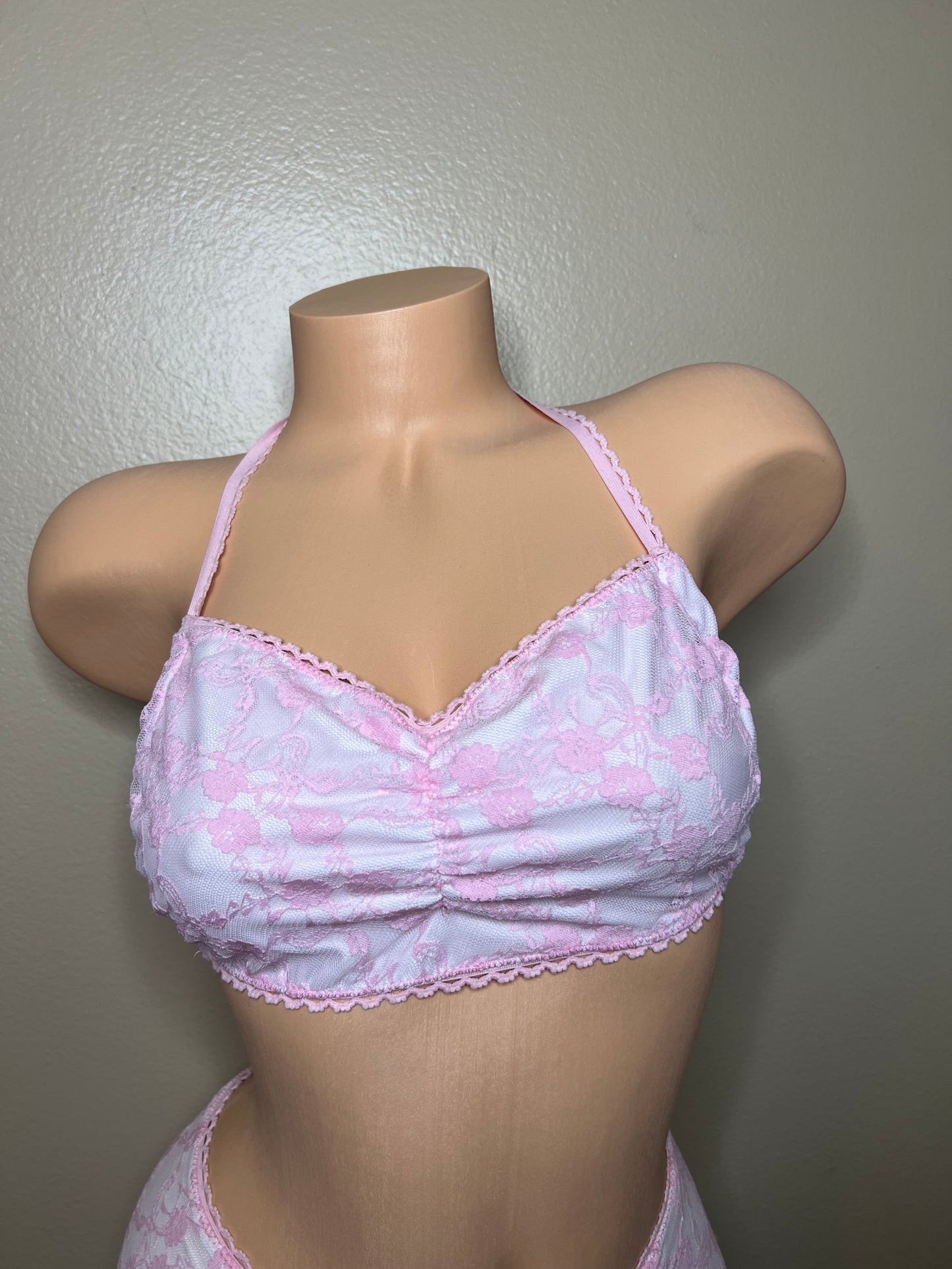 Pastel Floral Pink BoyShort Cotton Set- Limited Edition