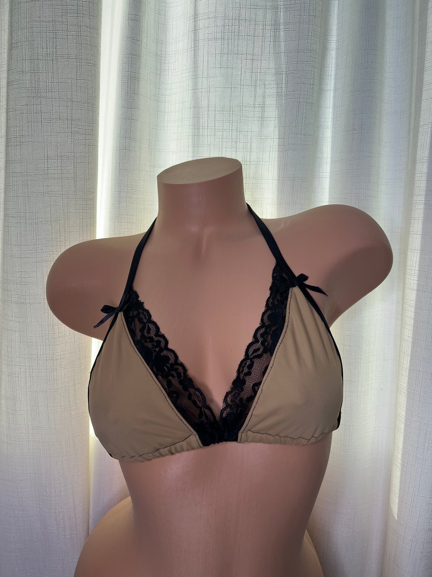 Nude color with Lace bikini Top