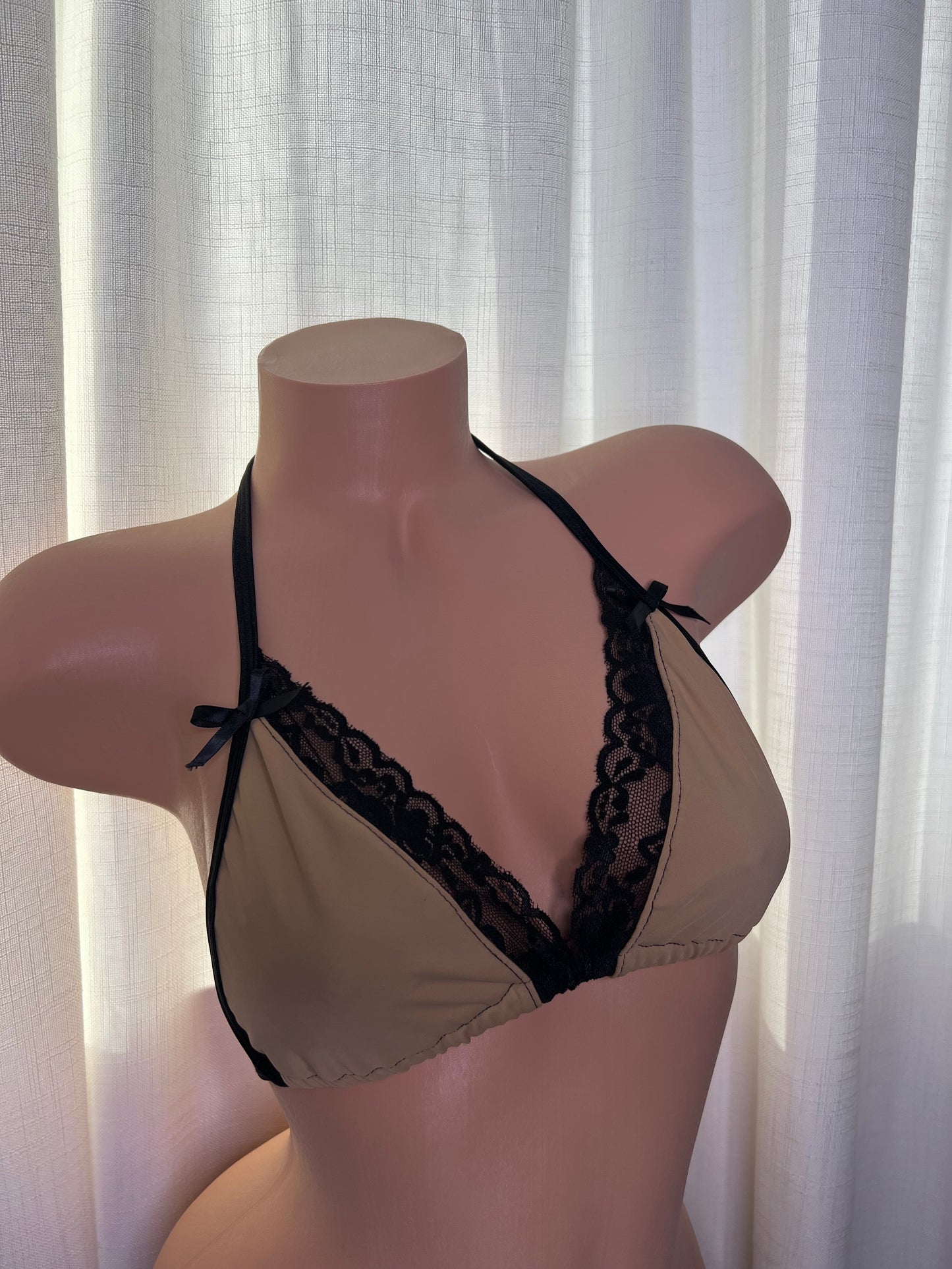 Nude color with Lace bikini Top